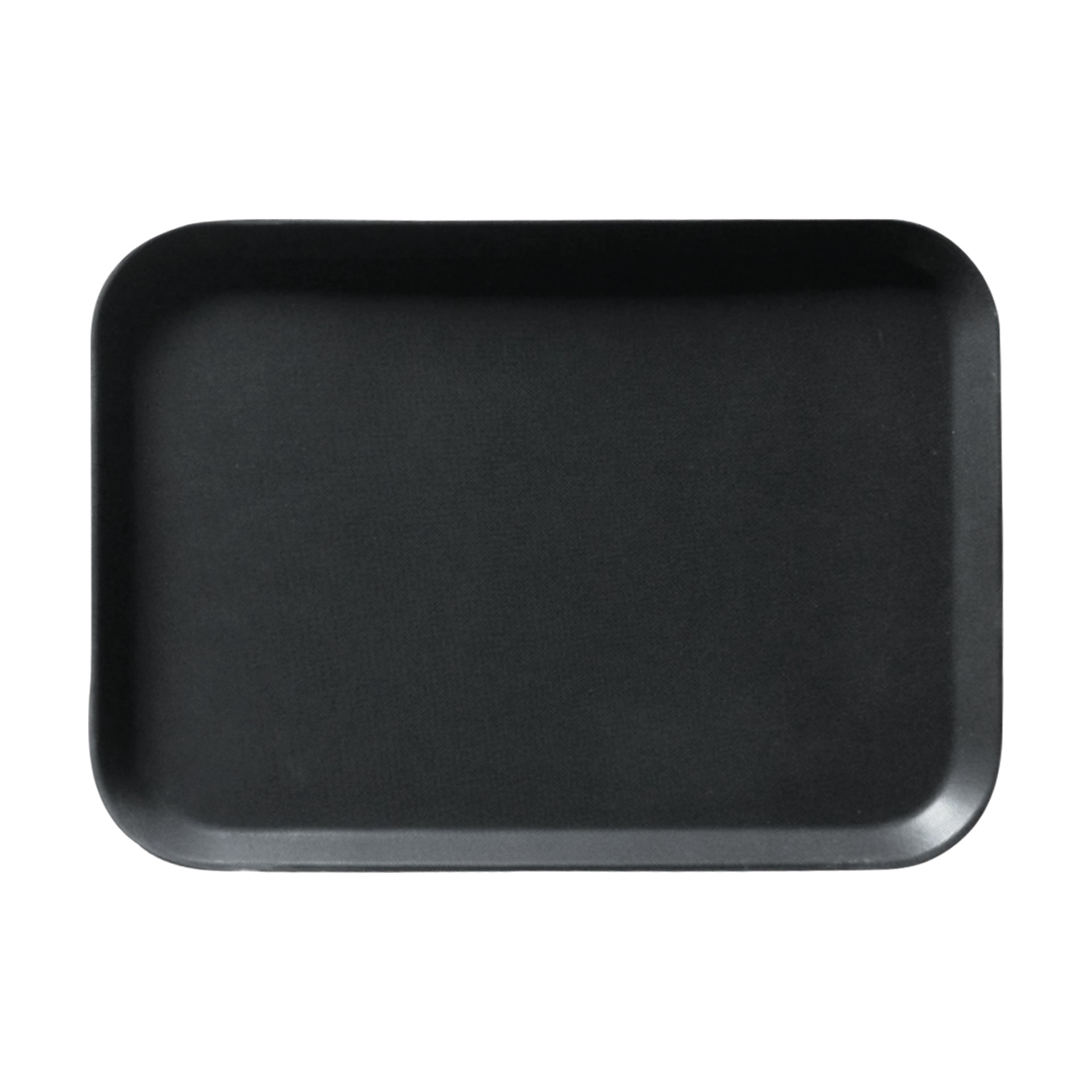 Charola Rectangular Negra De Plástico Con Antideslizante 40.5 X 56 cm |Charolas