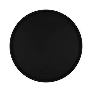 Charola Redonda Negra De Fibra De Vidrio Con Antideslizante 45 cm | Charolas