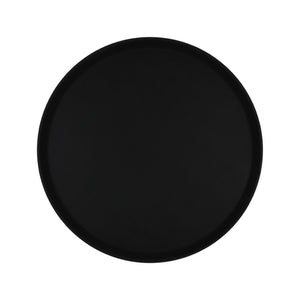 Charola Redonda Negra De Fibra De Vidrio Con Antideslizante 40 cm | Charolas