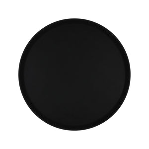Charola Redonda Negra De Plástico Con Antideslizante 40 cm | Charolas